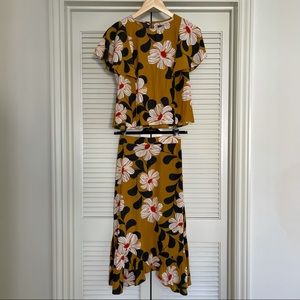 Anthropologie Eva Franco Floral Set